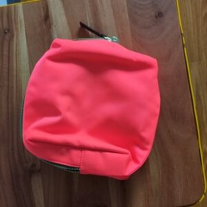 NWT Clare V neon pink neoprene makeup bag